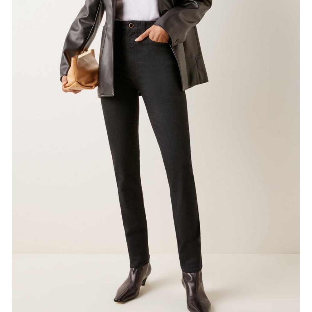 NWT Khaite Vanessa Jeans Black rinse sz 24
